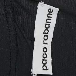 Pre Owned Paco Rabanne Black Jersey Ruched Top