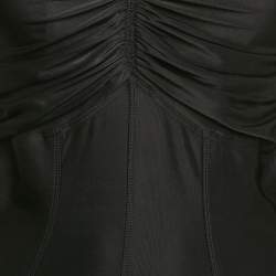 Pre Owned Paco Rabanne Black Jersey Ruched Top