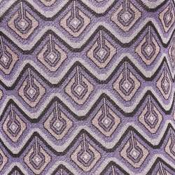 Pre Owned فستان باكو رابان طويل محاك بنقشة جاكار لوريكس بنفسجي صغير