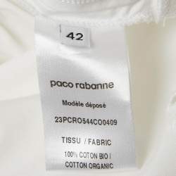 مملوكة مسبقًا Paco Rabanne White Broderie Anglaise Cotton Midi Dress M