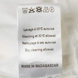 مملوكة مسبقًا Paco Rabanne White Broderie Anglaise Cotton Midi Dress M