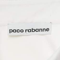 مملوكة مسبقًا Paco Rabanne White Broderie Anglaise Cotton Midi Dress M