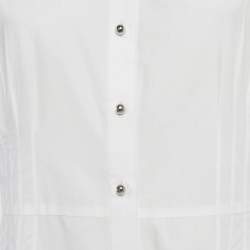 مملوكة مسبقًا Paco Rabanne White Broderie Anglaise Cotton Midi Dress M