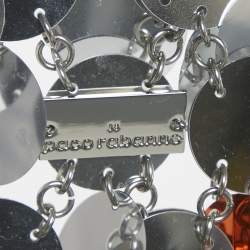  مملوكة مسبقًا Paco Rabanne Silver Sequin Disc Mini Dress S