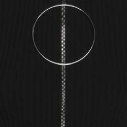 Pre Owned سترة باكو ربان صوف سوداء بسحاب وأكمام كاملة