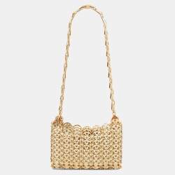 Pre Owned Paco Rabanne Gold Chain Link Metal Mini Crossbody Bag