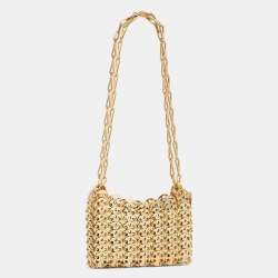 Pre Owned Paco Rabanne Gold Chain Link Metal Mini Crossbody Bag
