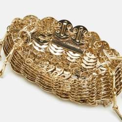 Pre Owned Paco Rabanne Gold Chain Link Metal Mini Crossbody Bag