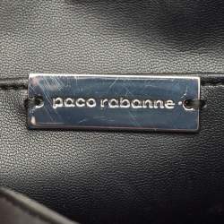 Pre Owned Paco Rabanne Black/Silver Metal Square Illusion Shoulder Bag