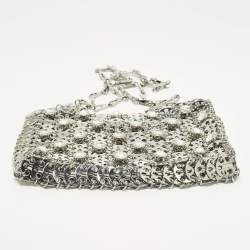 Pre Owned Paco Rabanne Iconic 1969 Nano Silver Metal Bag