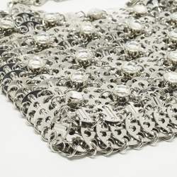 Pre Owned Paco Rabanne Iconic 1969 Nano Silver Metal Bag