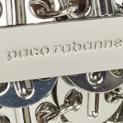 Pre Owned Paco Rabanne Iconic 1969 Nano Silver Metal Bag
