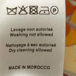 Pre Owned Paco Rabbane Beige Printed Cotton Pant Suit S