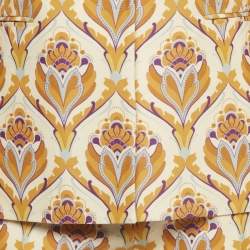 Pre Owned Paco Rabbane Beige Printed Cotton Pant Suit S