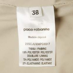 Pre Owned تنورة باكو رابان ميني بطبقات وترتر ذهبي مقاس متوسط