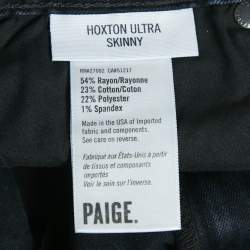 Pre Owned Paige Navy Blue Denim Hoxton Ultra Skinny Jeans M Waist 28"