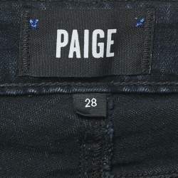Pre Owned Paige Navy Blue Denim Hoxton Ultra Skinny Jeans M Waist 28"