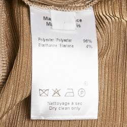 Pre Owned Pallas Metallic Lurex Knit Turtleneck Pullover S