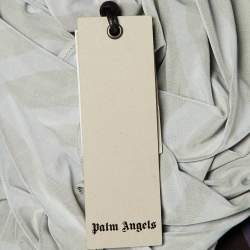 Pre Owned Palm Angels Purple Zebra Print Jersey Maxi Polo Dress M 