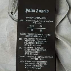 Pre Owned Palm Angels Purple Zebra Print Jersey Maxi Polo Dress M 