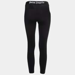 Pre Owned Palm Angels Black Classic Logo Printed Knit Leggings XS