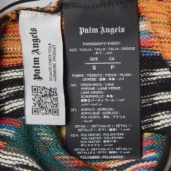 Palm Angels x Missoni Multicolor Wool Knit Wide-Leg Pants S
