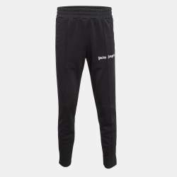 Palm Angels Black Logo Print Jersey Classic Slim Track Pants L