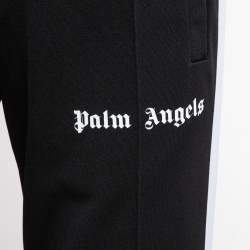 Palm Angels Black Logo Print Jersey Classic Slim Track Pants L
