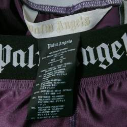 Palm Angels Purple Logo Waistband Jersey Track Leggings L