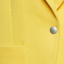 Palm Angels Yellow Cotton Blend Knit Sleeveless Jacket M
