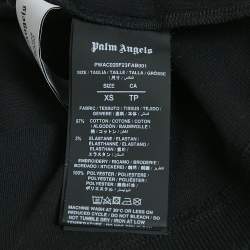 Palm Angels Black Logo Print Rib Knit Tank Top XS