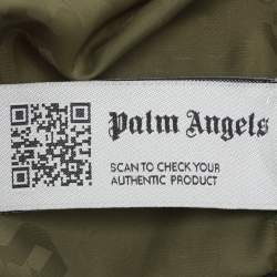Palm Angels Green Nylon Striped Cargo Midi Skirt L