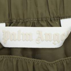 Palm Angels Green Nylon Striped Cargo Midi Skirt L