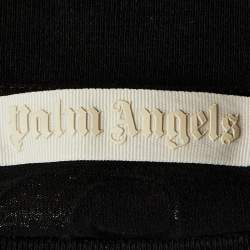 Palm Angels Black Logo Print Cotton Crew Neck Oversized T-Shirt M