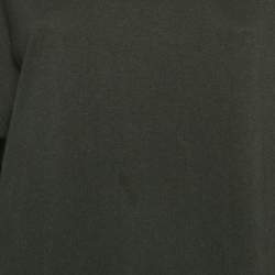 Palm Angels Black Logo Print Neck Jersey Midi T-Shirt Dress XS