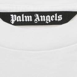 Palm Angels White Printed Jersey Crewneck T-Shirt S