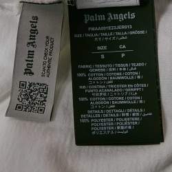 Palm Angels White Printed Jersey Crewneck T-Shirt S