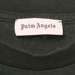 Palm Angels Black Teddy Print Jersey  T-Shirt XXS