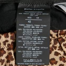 Palm Angels Brown Leopard Print Knit Contrast Tape Trimmed Trackpants M