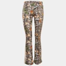 Palm Angels Multicolor Woodland Camo Print Jersey Track Pants XS 