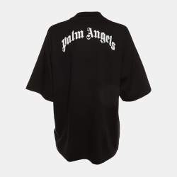 Pre Owned Palm Angels Black Bear Printed Cotton Knit Oversized T-Shirt M