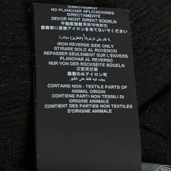 Pre Owned Palm Angels Black Embroidered Crepe Sheer Soiree Pajama Bowling Shirt M