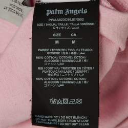 Pre Owned Palm Angels Pink Cotton Knit Oversized T-Shirt M