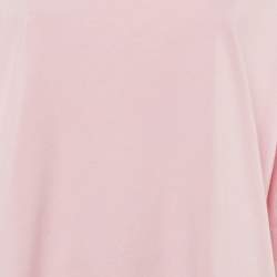 Pre Owned Palm Angels Pink Cotton Knit Oversized T-Shirt M