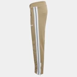 Pre Owned Palm Angels Beige Logo Print Jersey Track Pants S