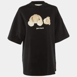 Pre Owned Palm Angels Black Bear Print Cotton Oversized T-Shirt M