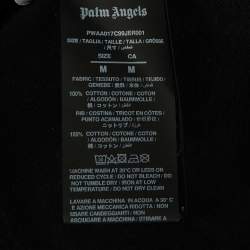 Pre Owned Palm Angels Black Bear Print Cotton Oversized T-Shirt M