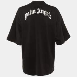 Pre Owned Palm Angels Black Bear Print Cotton Oversized T-Shirt M