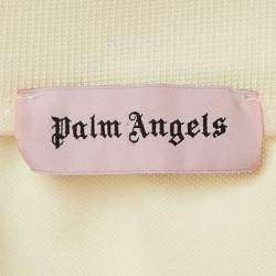 Pre Owned Palm Angels Cream Jersey Off-The-Shoulder Track Jacket S