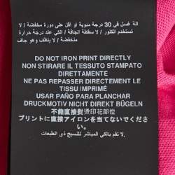 Pre Owned Palm Angels Pink Logo Print Cotton Oversized Shirt L